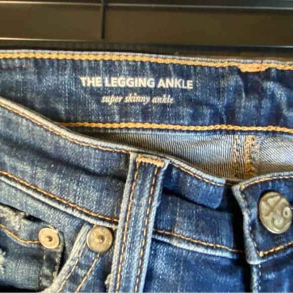 Ag Adriano Goldschmied Vintage Distress Blue Skinny Legging Ankle Jean SZ 26 - Picture 14 of 15